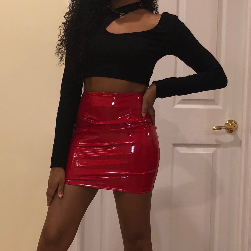 Latex Mini Skirt